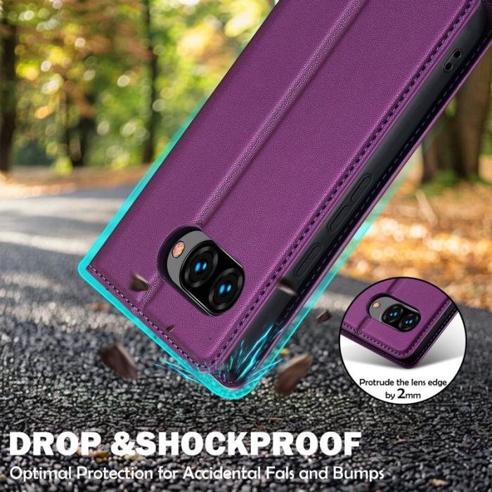 LC.imeeke - LC.IMEEKE L1 Series Google Pixel 9a Fodral PU Läder - Lila