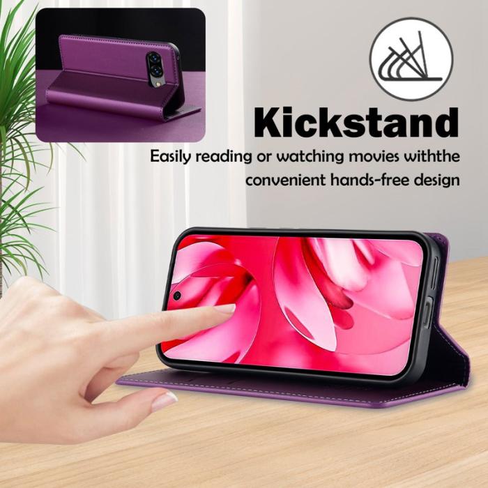 LC.imeeke - LC.IMEEKE L1 Series Google Pixel 9a Fodral PU Läder - Lila