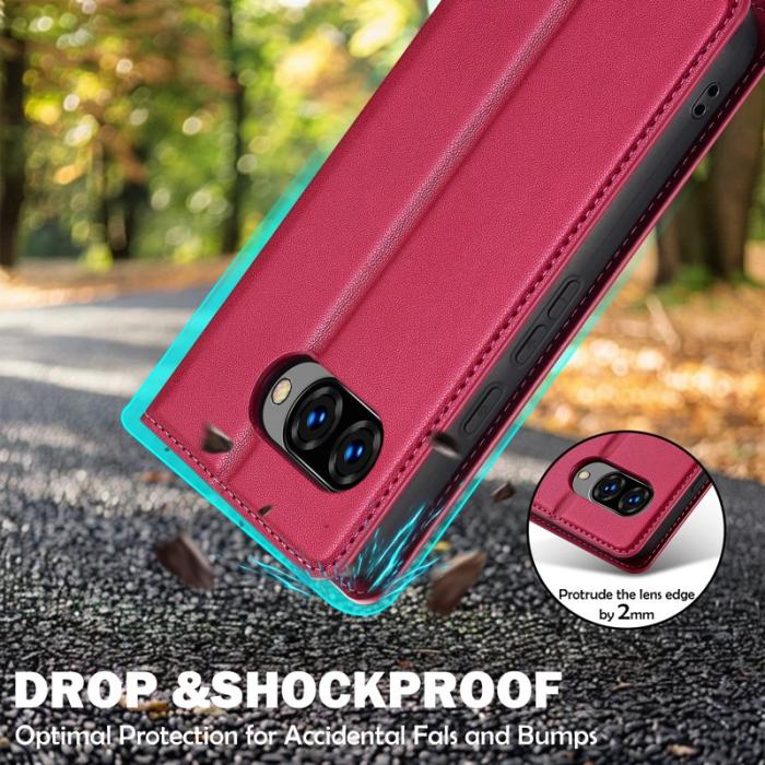 LC.imeeke - LC.IMEEKE L1 Series Google Pixel 9a Fodral PU Läder - Röd