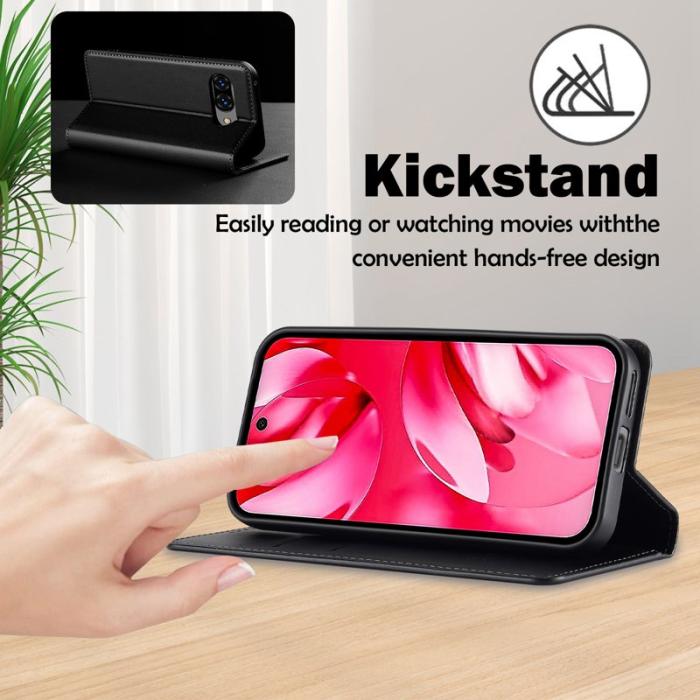 LC.imeeke - LC.IMEEKE L1 Series Google Pixel 9a Fodral PU Läder - Svart