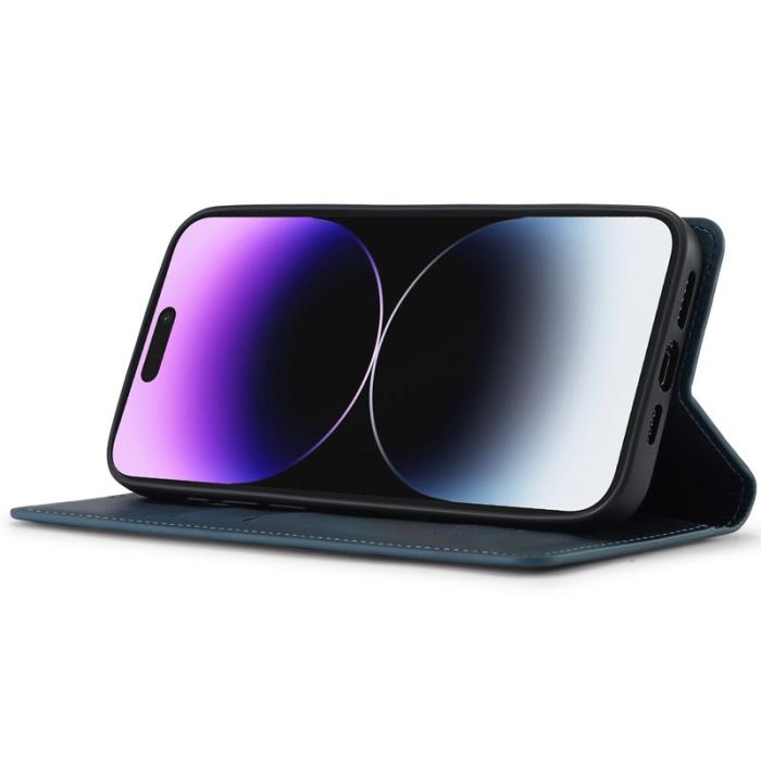 LC.imeeke - LC.IMEEKE L1 Series iPhone 14 Pro Fodral PU Läder - Blå