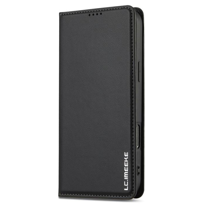 LC.imeeke - LC.IMEEKE L1 Series iPhone 16 Pro Fodral PU Läder - Svart