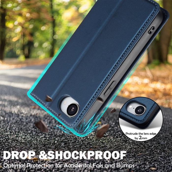 LC.imeeke - LC.IMEEKE L1 Series iPhone 16e Fodral PU Läder - Blå