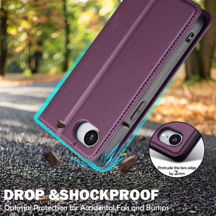 LC.imeeke - LC.IMEEKE L1 Series iPhone 16e Fodral PU Läder - Lila