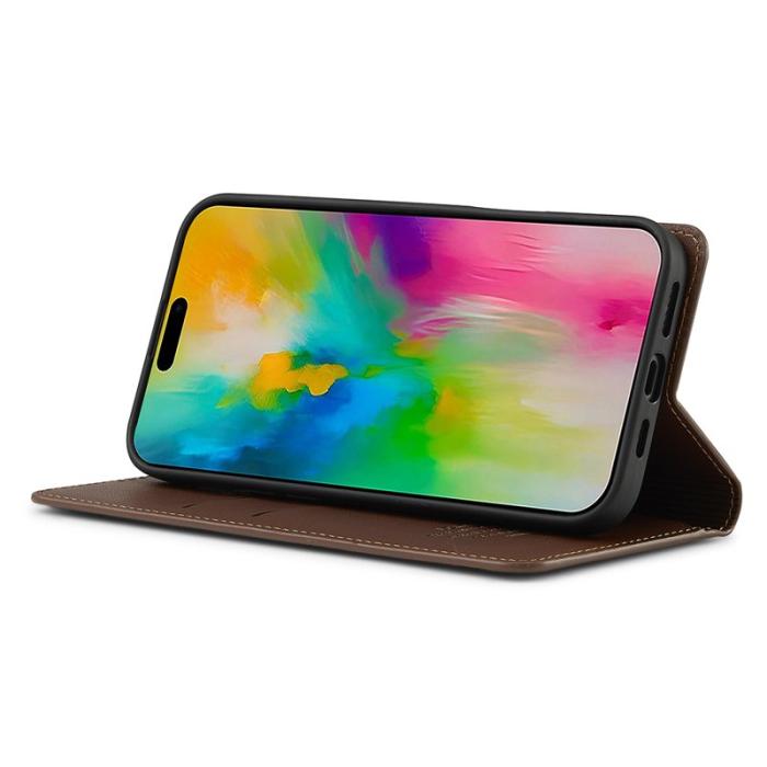 LC.imeeke - LC.IMEEKE L1 Series iPhone 17 Fodral PU Läder - Brun