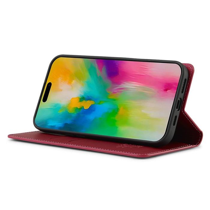 LC.imeeke - LC.IMEEKE L1 Series iPhone 17 Fodral PU Läder - Röd