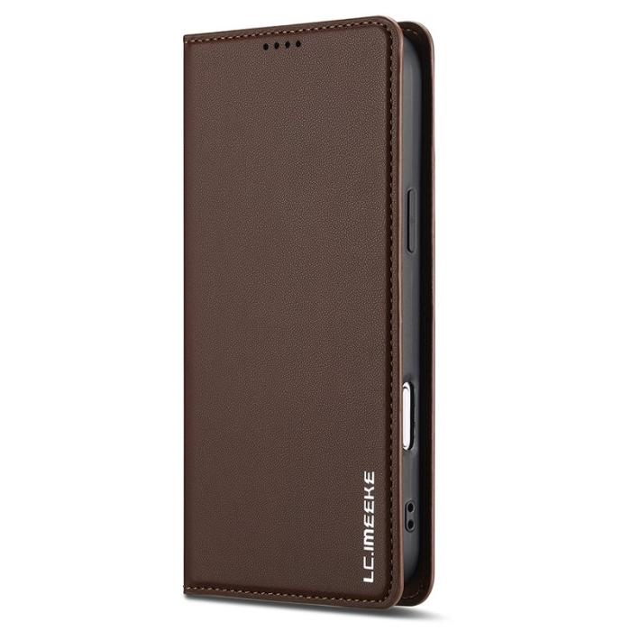 LC.imeeke - LC.IMEEKE L1 Series iPhone 17 Pro Max Fodral PU Läder - Brun