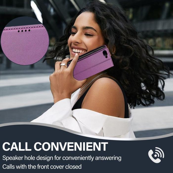 LC.imeeke - LC.IMEEKE L1 Series iPhone 8 Plus Fodral PU Läder - Lila