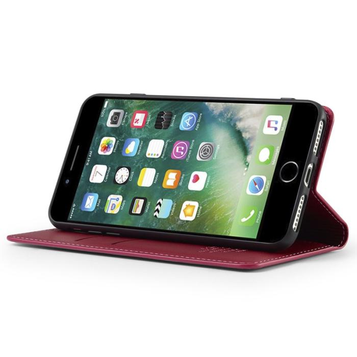 LC.imeeke - LC.IMEEKE L1 Series iPhone 8 Plus Fodral PU Läder - Röd