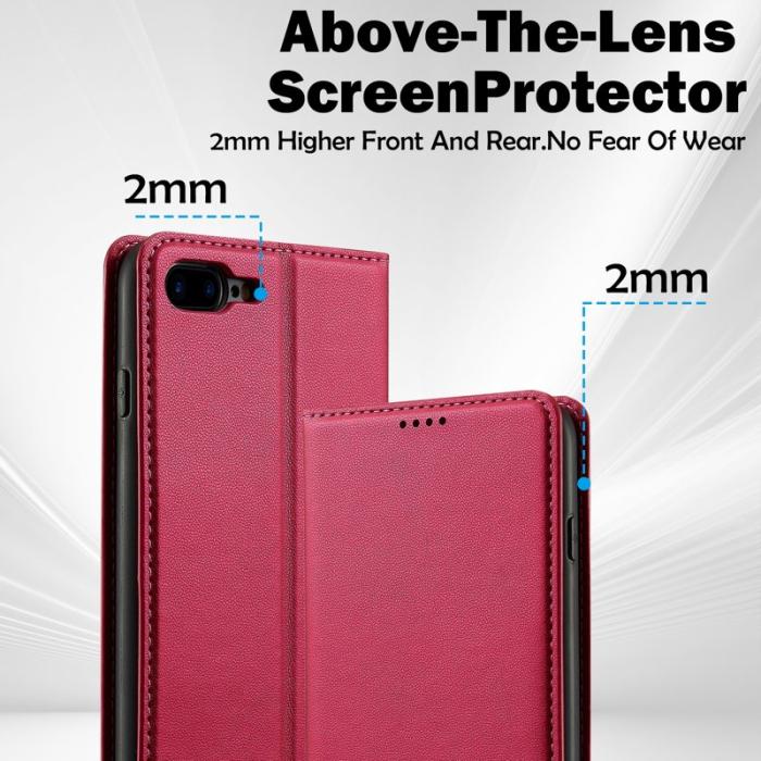 LC.imeeke - LC.IMEEKE L1 Series iPhone 8 Plus Fodral PU Läder - Röd