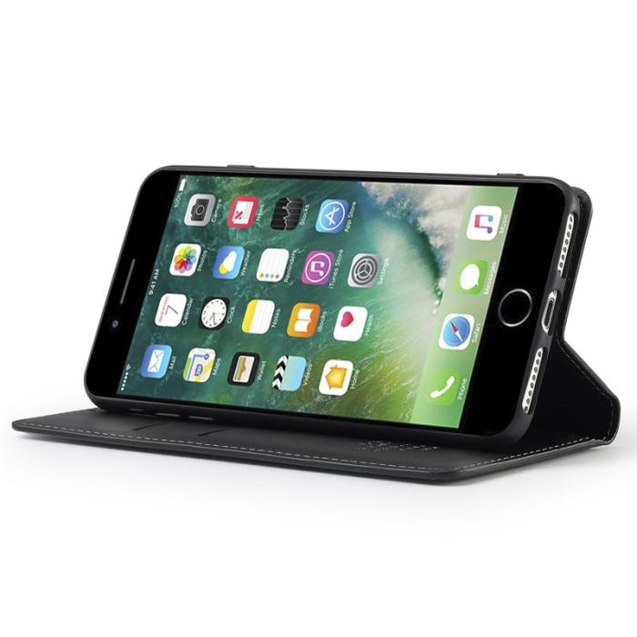 LC.imeeke - LC.IMEEKE L1 Series iPhone 8 Plus Fodral PU Läder - Svart