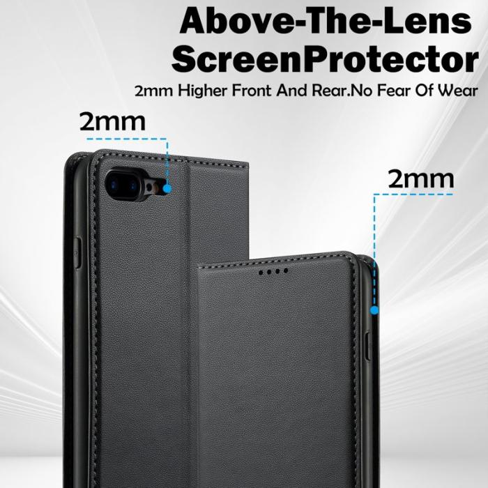 LC.imeeke - LC.IMEEKE L1 Series iPhone 8 Plus Fodral PU Läder - Svart