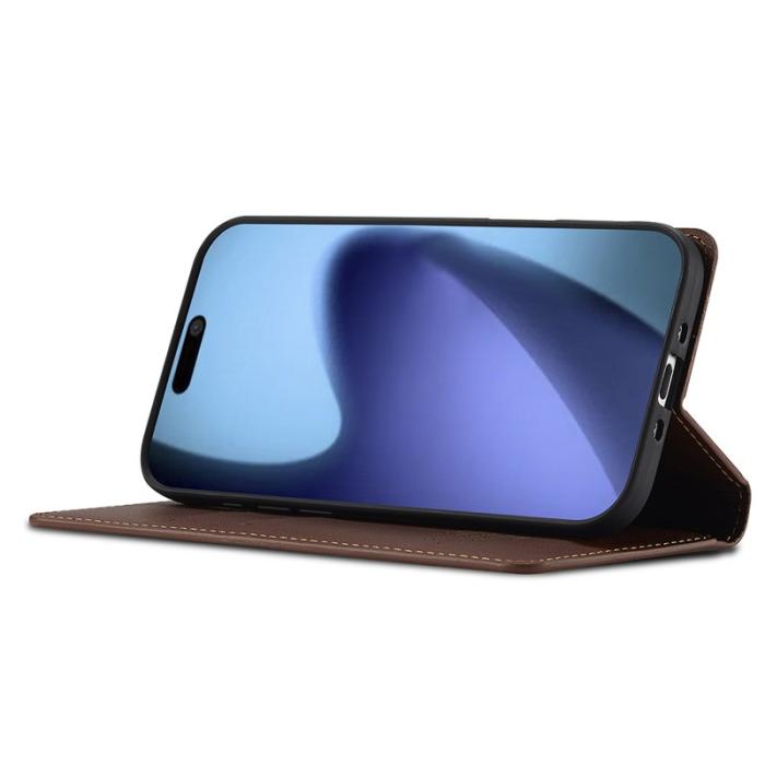 LC.imeeke - LC.IMEEKE L1 Series iPhone Air Fodral PU Läder - Brun