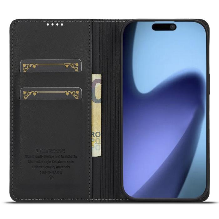 LC.imeeke - LC.IMEEKE L1 Series iPhone Air Fodral PU Läder - Svart
