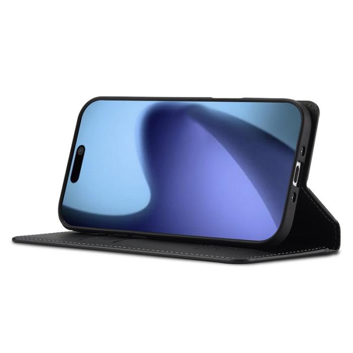 LC.imeeke - LC.IMEEKE L1 Series iPhone Air Fodral PU Läder - Svart