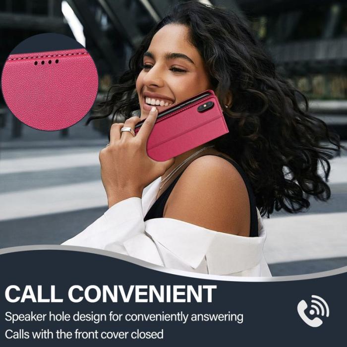 LC.imeeke - LC.IMEEKE L1 Series iPhone XS Max Fodral PU Läder - Röd