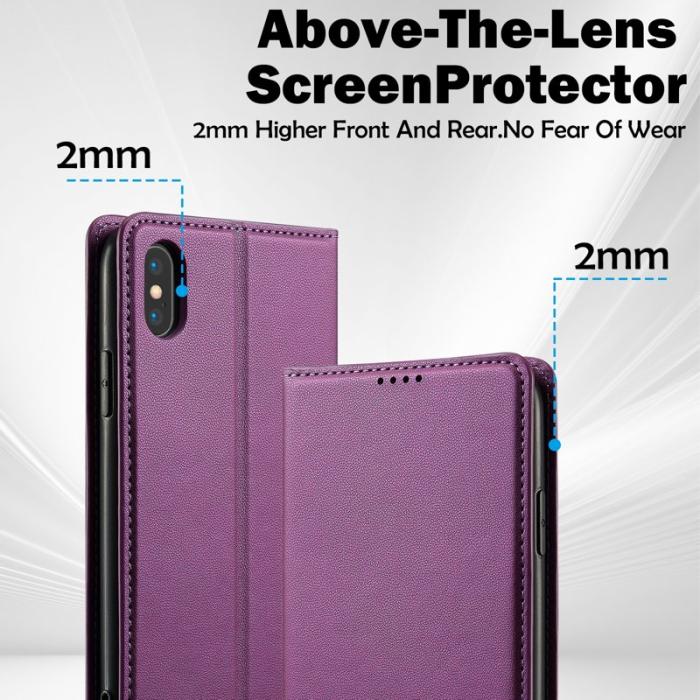 LC.imeeke - LC.IMEEKE L1 Series iPhone XS/X Fodral PU Läder - Lila