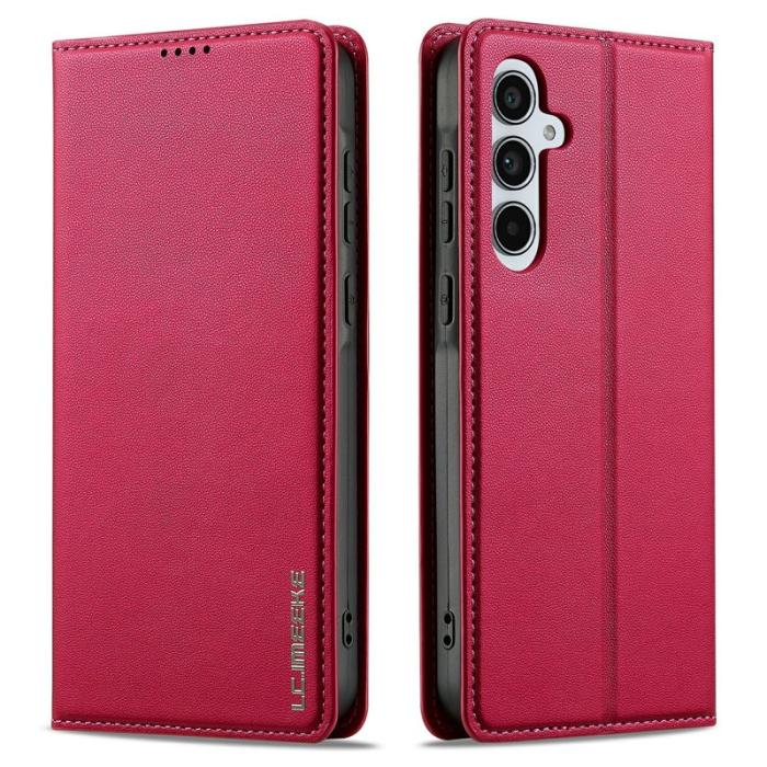 LC.imeeke - LC.IMEEKE L1 Series Samsung Galaxy A16 Fodral PU Läder - Röd