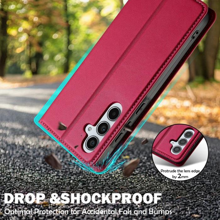 LC.imeeke - LC.IMEEKE L1 Series Samsung Galaxy A16 Fodral PU Läder - Röd