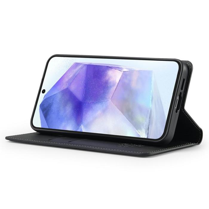 LC.imeeke - LC.IMEEKE L1 Series Samsung Galaxy A16 Fodral PU Läder - Svart