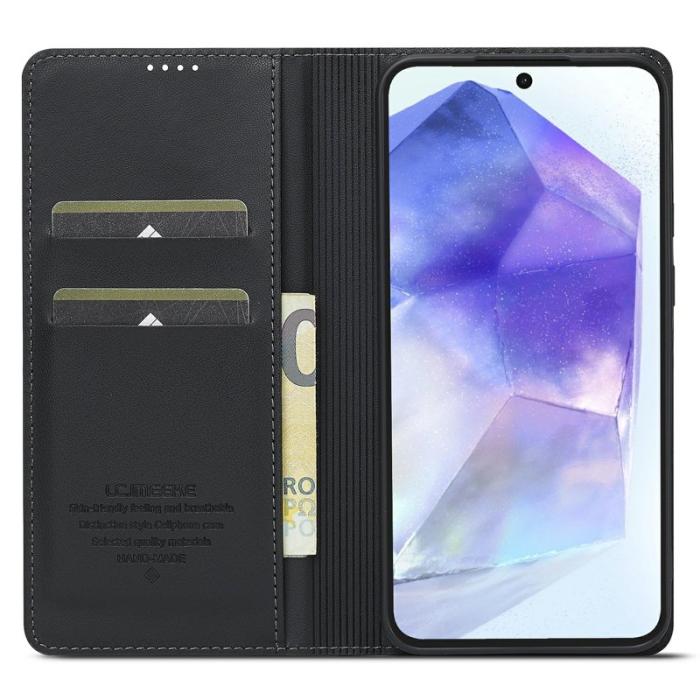 LC.imeeke - LC.IMEEKE L1 Series Samsung Galaxy A16 Fodral PU Läder - Svart