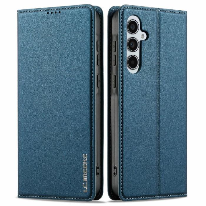 LC.imeeke - LC.IMEEKE L1 Series Samsung Galaxy A36 Fodral PU Läder - Blå
