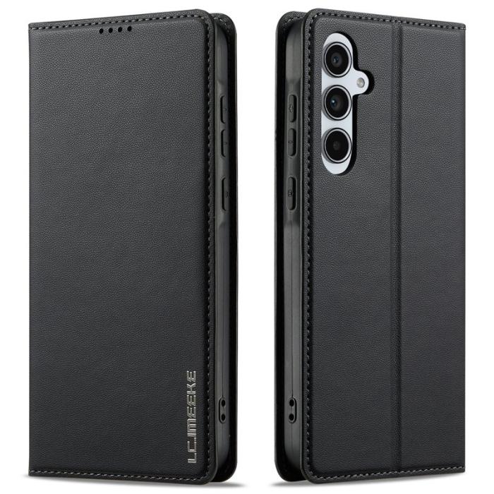 LC.imeeke - LC.IMEEKE L1 Series Samsung Galaxy A54 5G Fodral PU Läder - Svart