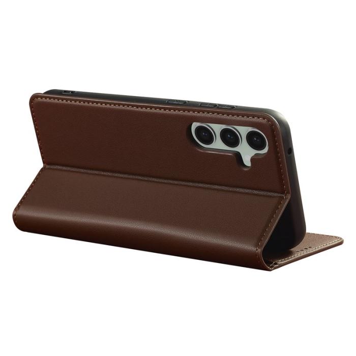 LC.imeeke - LC.IMEEKE L1 Series Samsung Galaxy S23 FE Fodral PU Läder - Brun