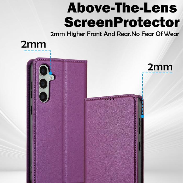 LC.imeeke - LC.IMEEKE L1 Series Samsung Galaxy S23 FE Fodral PU Läder - Lila