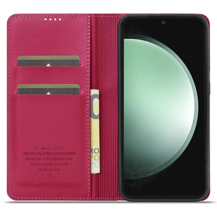 LC.imeeke - LC.IMEEKE L1 Series Samsung Galaxy S23 FE Fodral PU Läder - Röd