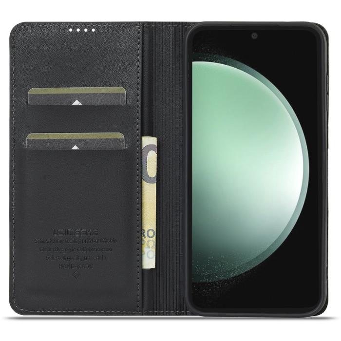 LC.imeeke - LC.IMEEKE L1 Series Samsung Galaxy S23 FE Fodral PU Läder - Svart