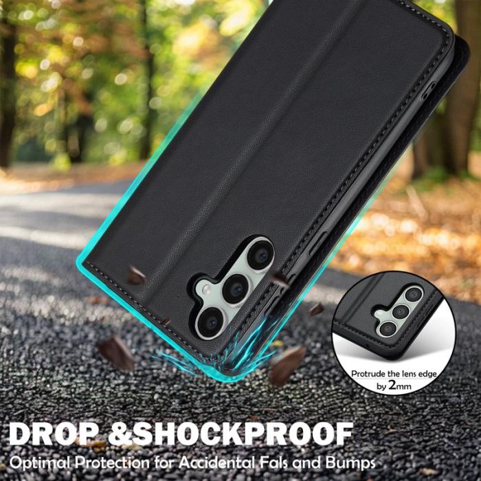 LC.imeeke - LC.IMEEKE L1 Series Samsung Galaxy S23 FE Fodral PU Läder - Svart