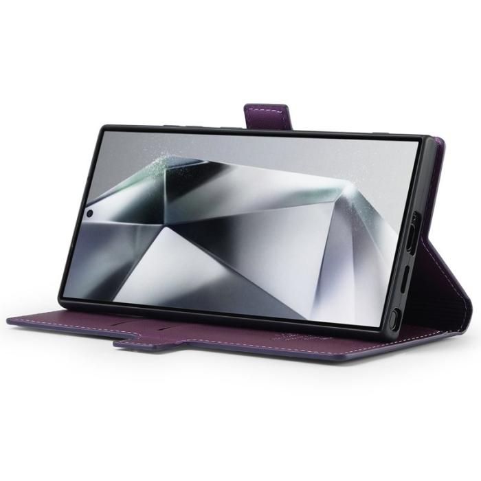 LC.imeeke - LC.IMEEKE L1 Series Samsung Galaxy S23 Ultra Fodral PU Läder - Lila