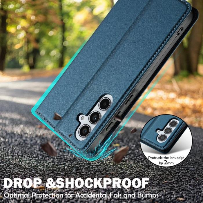 LC.imeeke - LC.IMEEKE L1 Series Samsung Galaxy S24 FE Fodral PU Läder - Blå