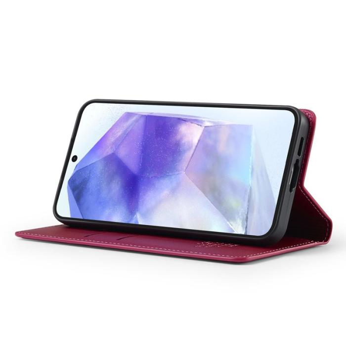 LC.imeeke - LC.IMEEKE L1 Series Samsung Galaxy S24 FE Fodral PU Läder - Röd