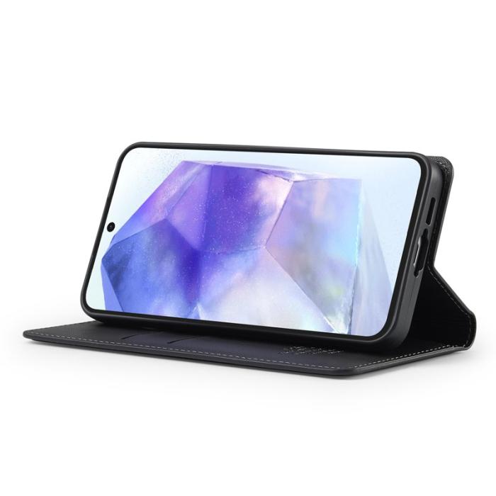 LC.imeeke - LC.IMEEKE L1 Series Samsung Galaxy S24 FE Fodral PU Läder - Svart