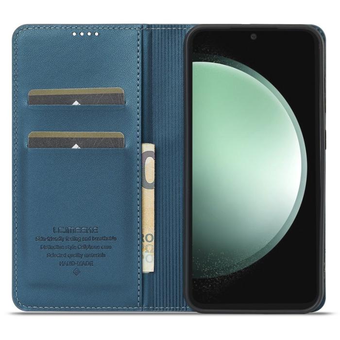 LC.imeeke - LC.IMEEKE L1 Series Samsung Galaxy S24 Fodral PU Läder - Blå