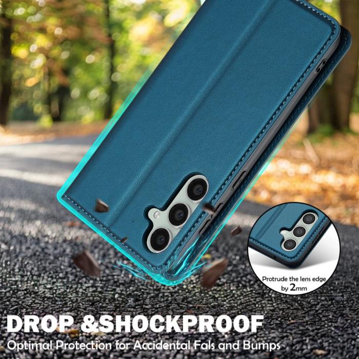 LC.imeeke - LC.IMEEKE L1 Series Samsung Galaxy S24 Fodral PU Läder - Blå