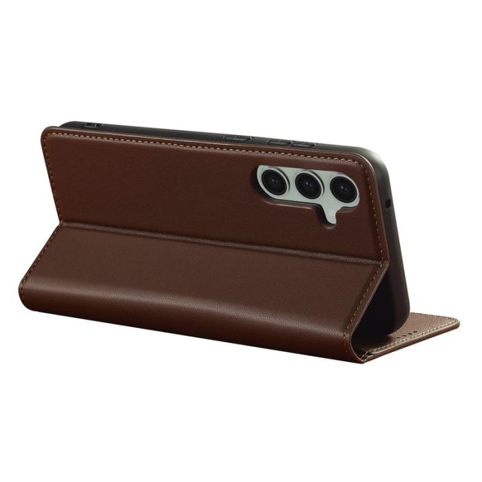 LC.imeeke - LC.IMEEKE L1 Series Samsung Galaxy S24 Fodral PU Läder - Brun