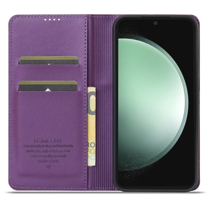 LC.imeeke - LC.IMEEKE L1 Series Samsung Galaxy S24 Fodral PU Läder - Lila