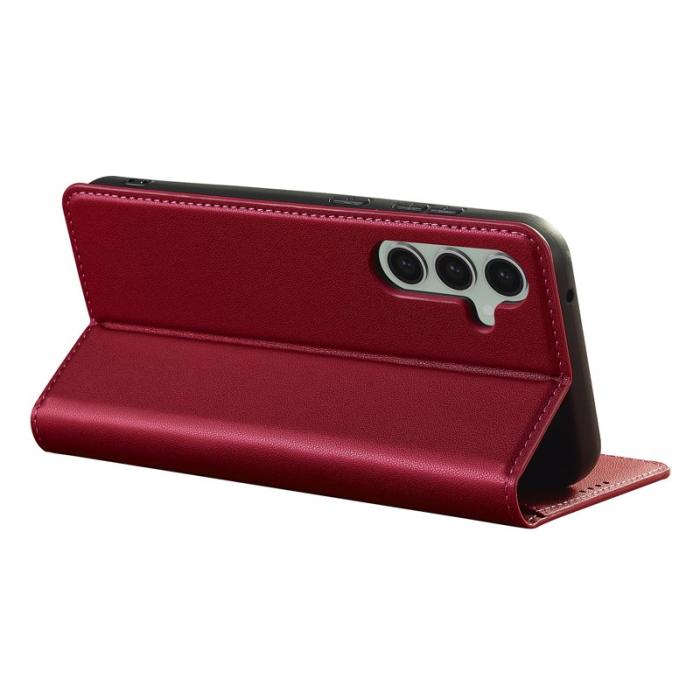 LC.imeeke - LC.IMEEKE L1 Series Samsung Galaxy S24 Fodral PU Läder - Röd