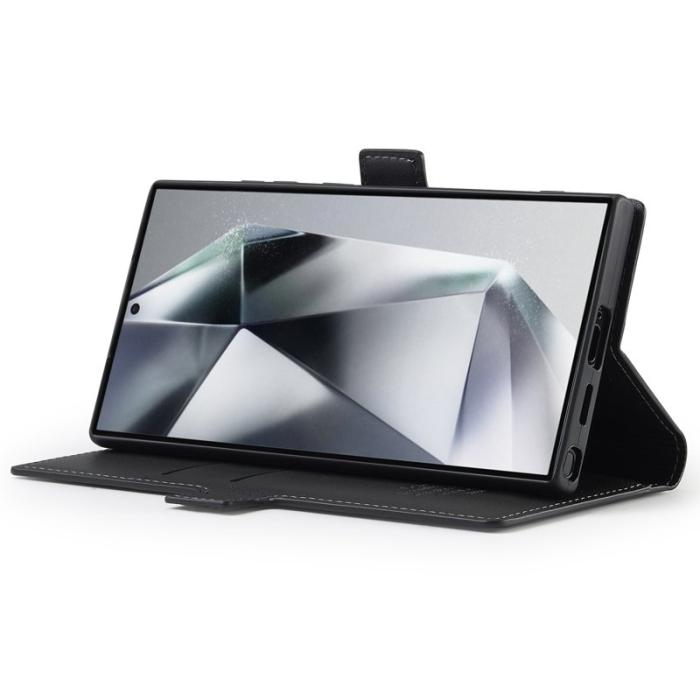 LC.imeeke - LC.IMEEKE L1 Series Samsung Galaxy S24 Ultra Fodral PU Läder - Svart