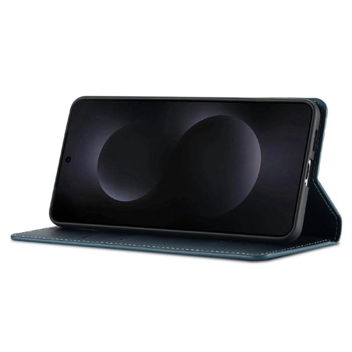 LC.imeeke - LC.IMEEKE L1 Series Samsung Galaxy S25 Edge Fodral PU Läder - Blå