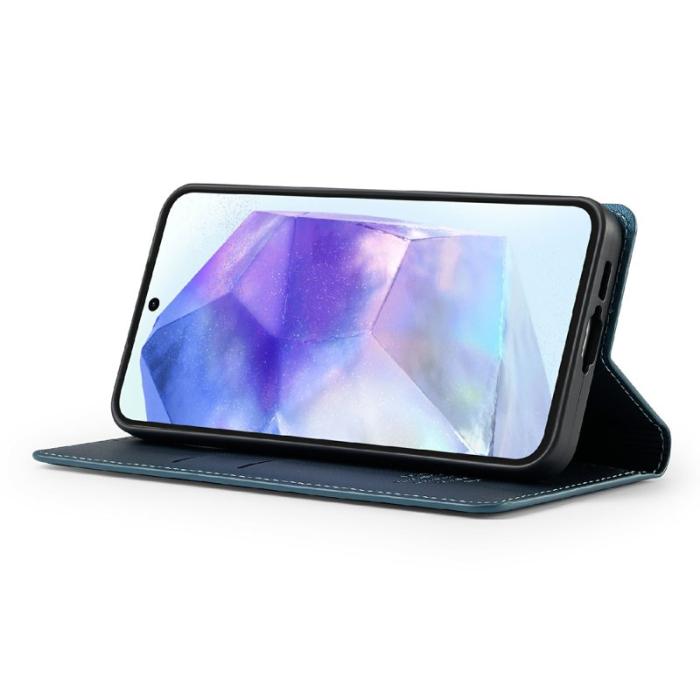 LC.imeeke - LC.IMEEKE L1 Series Samsung Galaxy S25 FE Fodral PU Läder - Blå