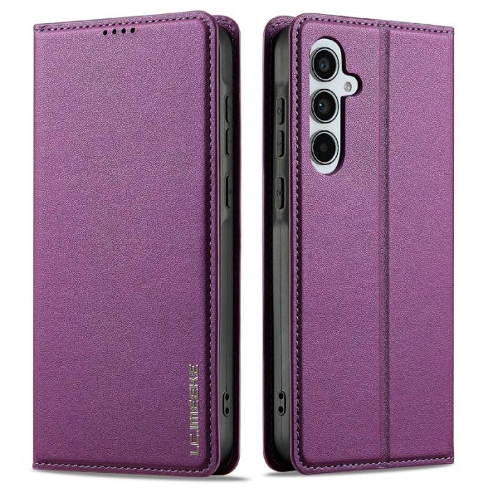 LC.imeeke - LC.IMEEKE L1 Series Samsung Galaxy S25 FE Fodral PU Läder - Lila