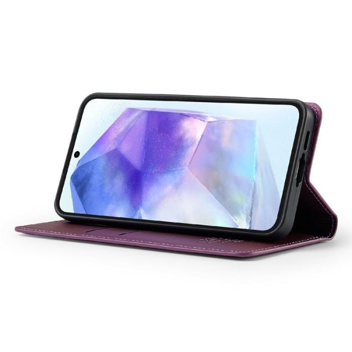 LC.imeeke - LC.IMEEKE L1 Series Samsung Galaxy S25 FE Fodral PU Läder - Lila