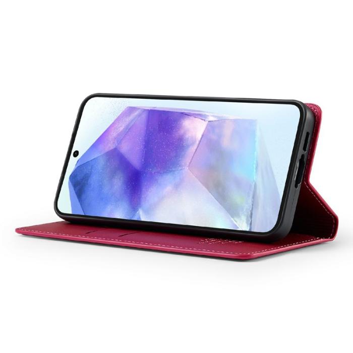 LC.imeeke - LC.IMEEKE L1 Series Samsung Galaxy S25 FE Fodral PU Läder - Röd