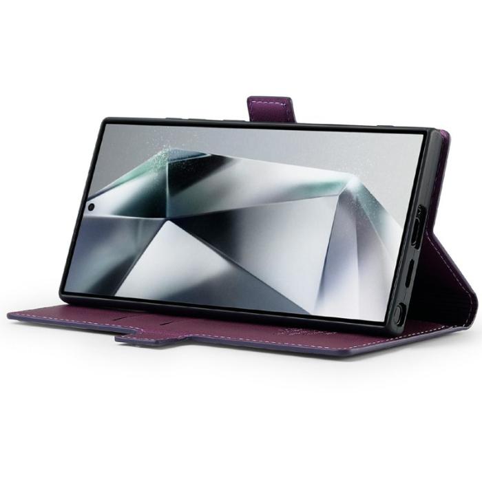 LC.imeeke - LC.IMEEKE L1 Series Samsung Galaxy S25 Ultra Fodral PU Läder - Lila