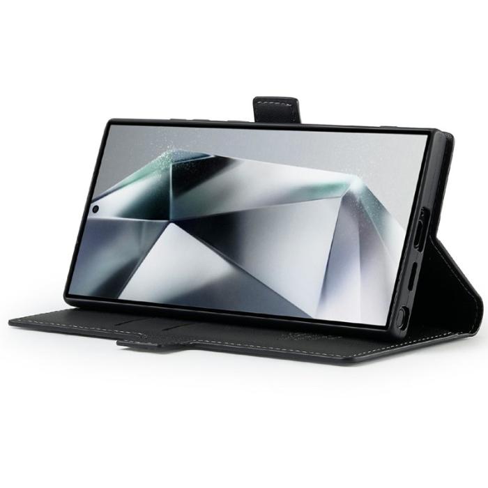 LC.imeeke - LC.IMEEKE L1 Series Samsung Galaxy S25 Ultra Fodral PU Läder - Svart