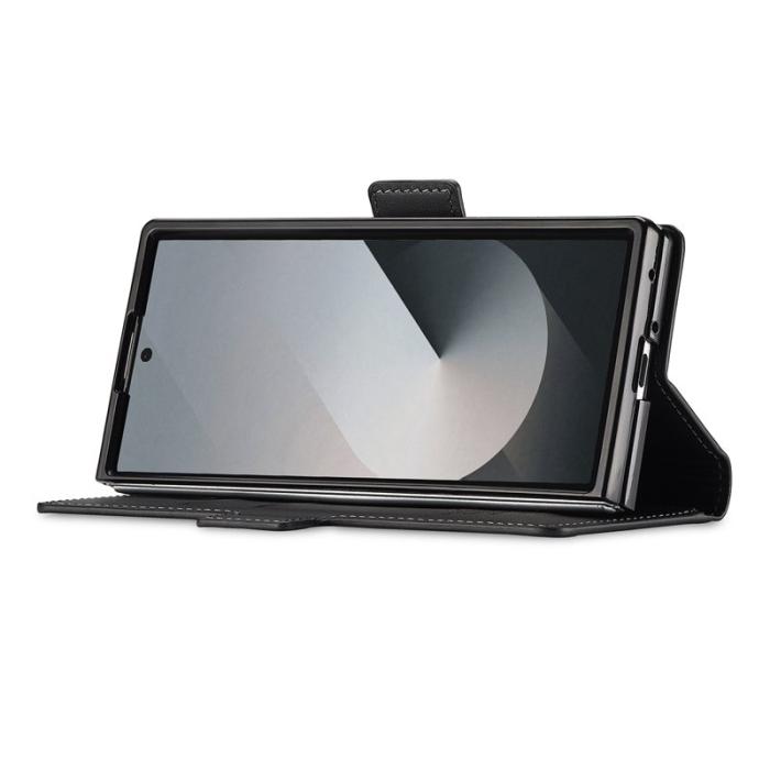 LC.imeeke - LC.IMEEKE L1 Series Samsung Galaxy Z Fold7 Fodral PU Läder - Svart